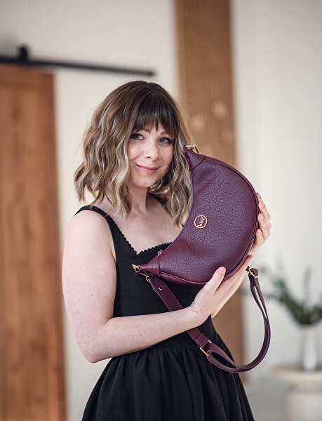 Dámská kabelka Nessa Wine Banana Bag