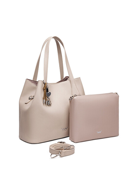 Dámska kabelka Roselda Charm Beige 2 v 1