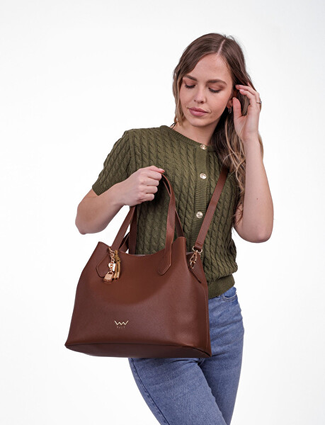 Dámska kabelka Roselda Charm Brown 2 v 1