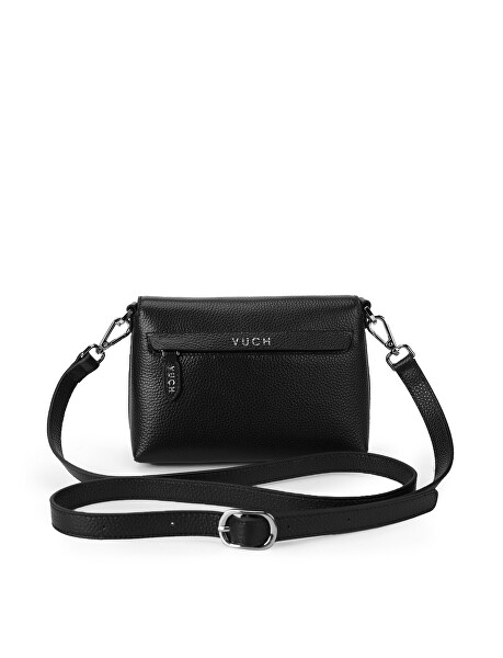 Dámská kožená crossbody kabelka Leyra Black