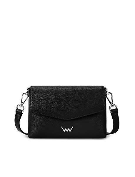 Dámská kožená crossbody kabelka Leyra Black