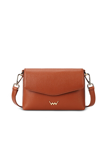 Dámská kožená crossbody kabelka Leyra Brown