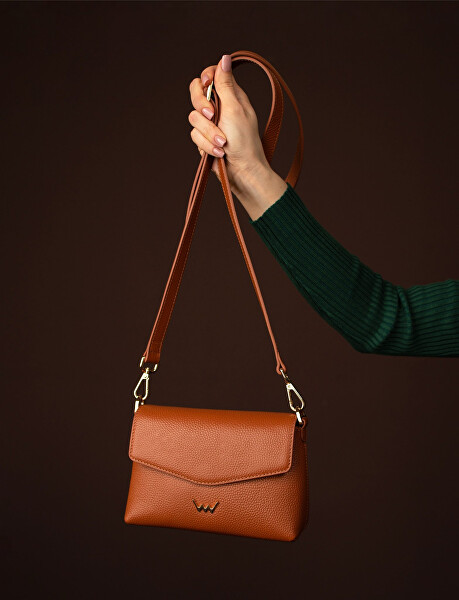 Dámská kožená crossbody kabelka Leyra Brown
