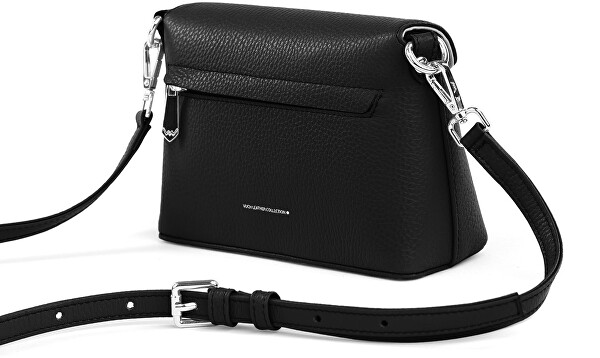 Dámska kožená crossbody kabelka Leyra Grace Black