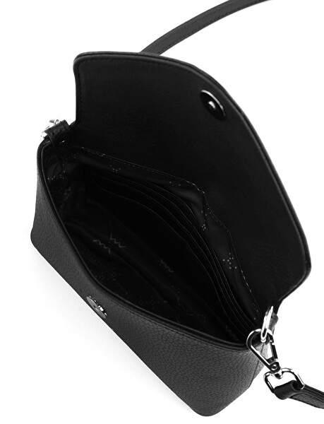 Dámska kožená crossbody kabelka Leyra Grace Black