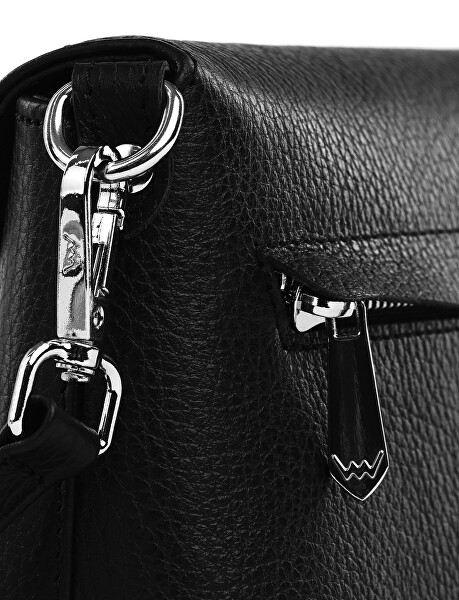 Dámska kožená crossbody kabelka Leyra Grace Black