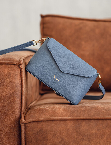 Dámská kožená crossbody kabelka Leyra Grace Blue