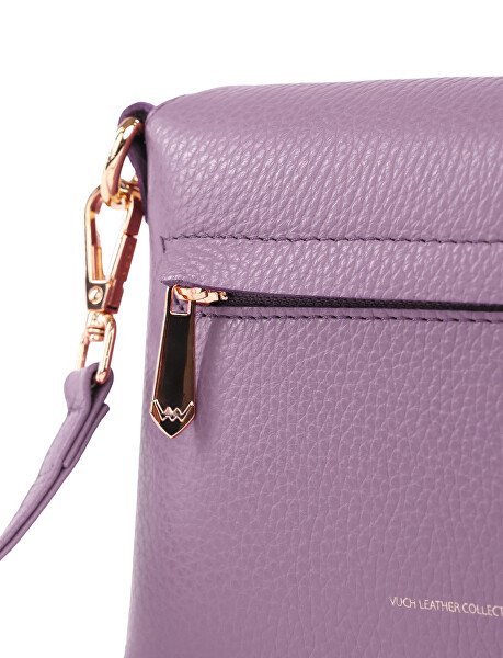 Dámska kožená crossbody kabelka Leyra Grace Purple