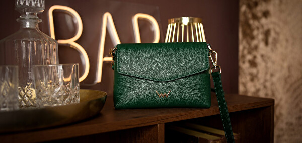 Dámská kožená crossbody kabelka Leyra Green