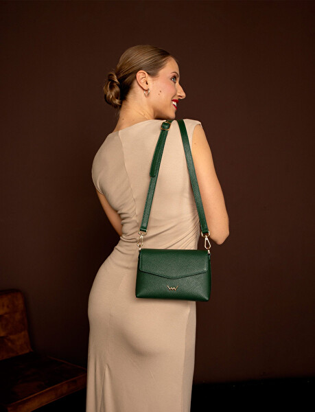 Dámská kožená crossbody kabelka Leyra Green