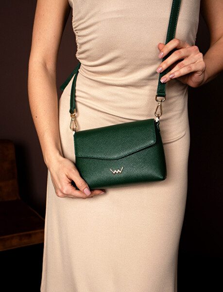 Dámská kožená crossbody kabelka Leyra Green