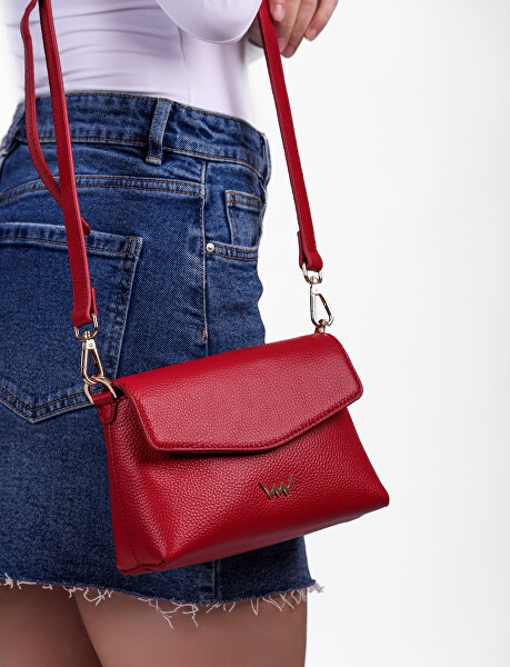 Dámská kožená crossbody kabelka Leyra Red