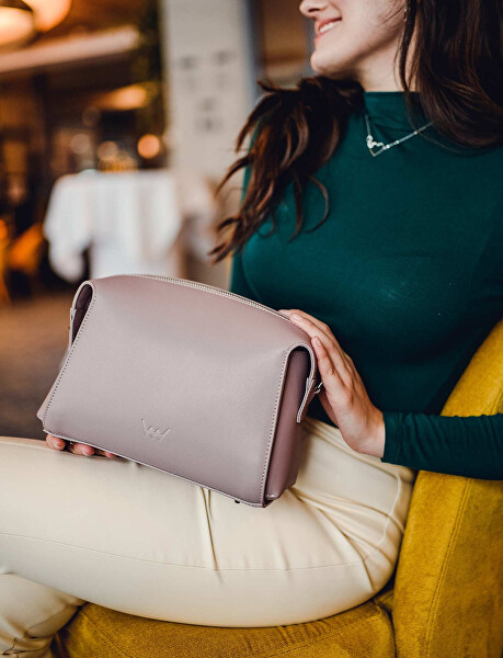 Dámská kožená crossbody kabelka Lison Dusty Pink