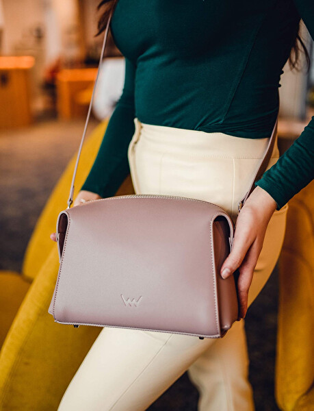 Dámská kožená crossbody kabelka Lison Dusty Pink
