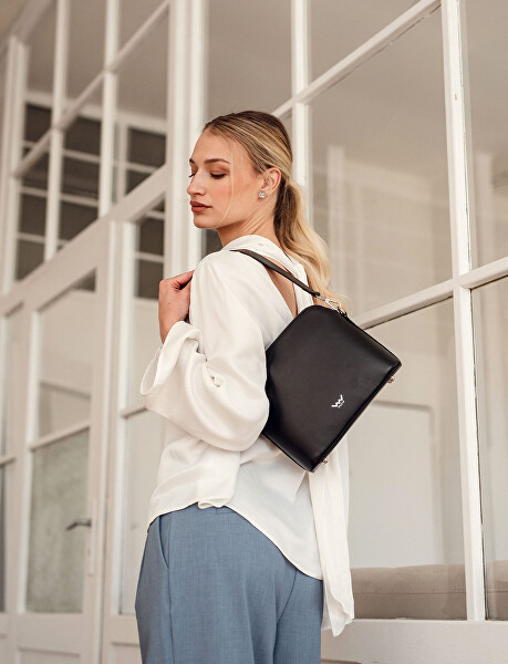 Dámská kožená crossbody kabelka Marcia Black