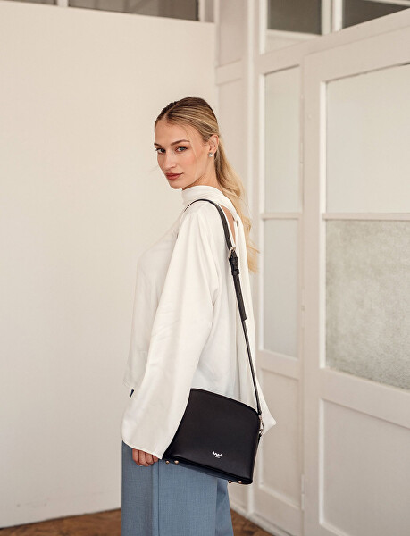 Dámská kožená crossbody kabelka Marcia Black