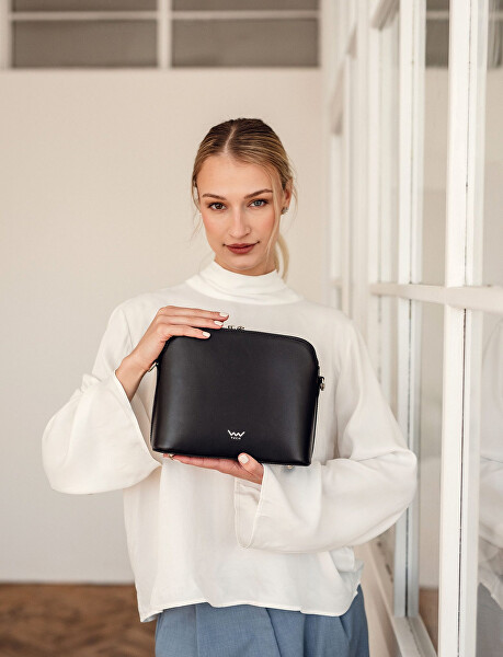 Dámská kožená crossbody kabelka Marcia Black