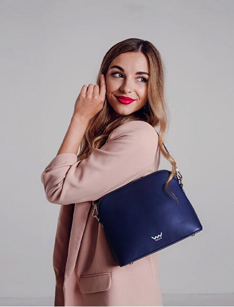 Dámská kožená crossbody kabelka Marcia Blue