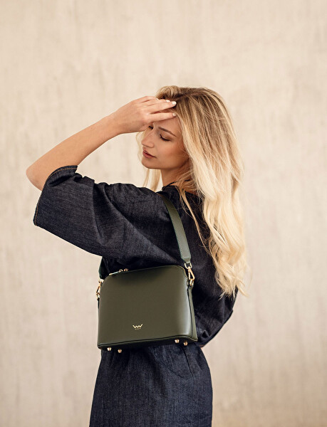Dámská kožená crossbody kabelka Marcia Dark Green