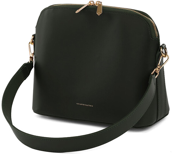 Dámská kožená crossbody kabelka Marcia Dark Green