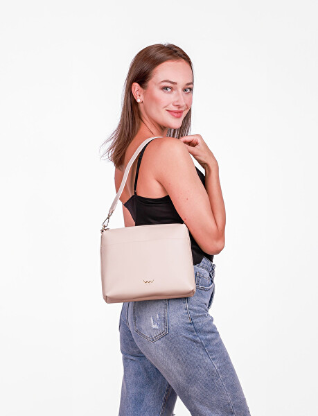 Dámská kožená crossbody kabelka Marcia Grace Beige