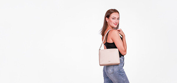 Dámská kožená crossbody kabelka Marcia Grace Beige