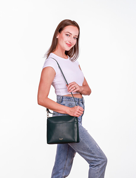 Dámská kožená crossbody kabelka Marcia Grace Green