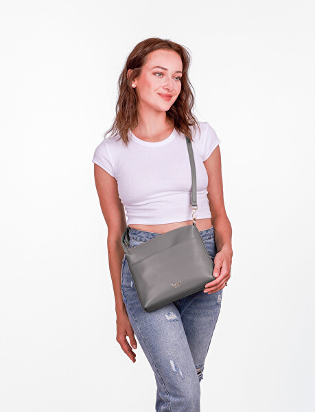 Dámská kožená crossbody kabelka Marcia Grace Grey