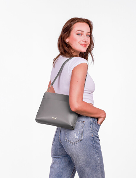 Dámská kožená crossbody kabelka Marcia Grace Grey