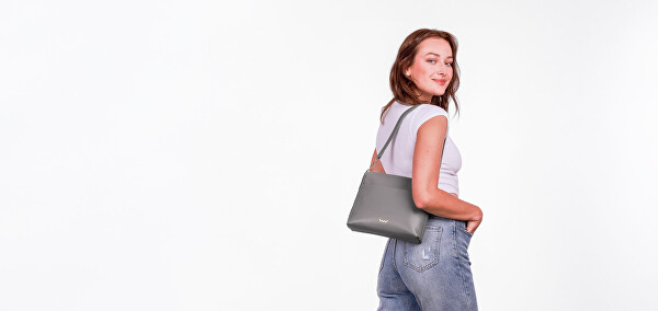 Dámská kožená crossbody kabelka Marcia Grace Grey