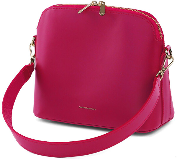 Dámska kožená crossbody kabelka Marcia Raspberry