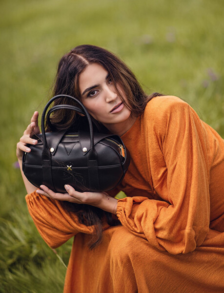 Dámská kožená kabelka Berya Black