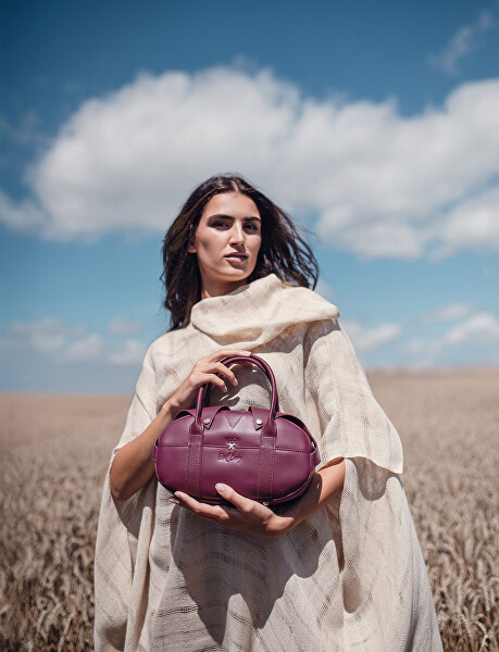 Dámská kožená kabelka Berya Wine