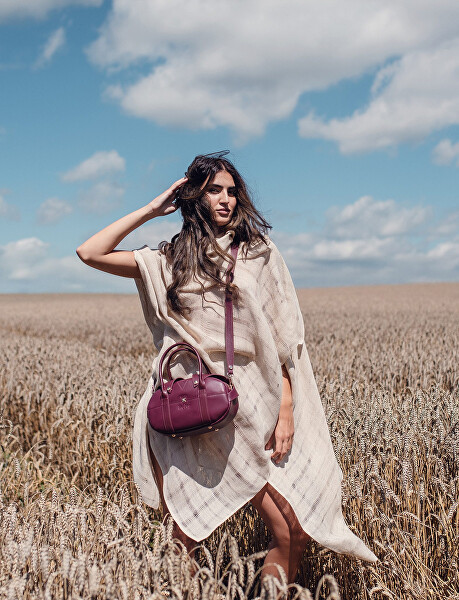 Dámská kožená kabelka Berya Wine