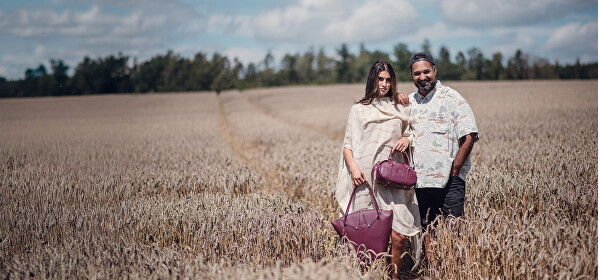 Dámská kožená kabelka Berya Wine