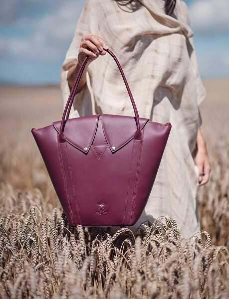 Dámská kožená kabelka Venea Wine