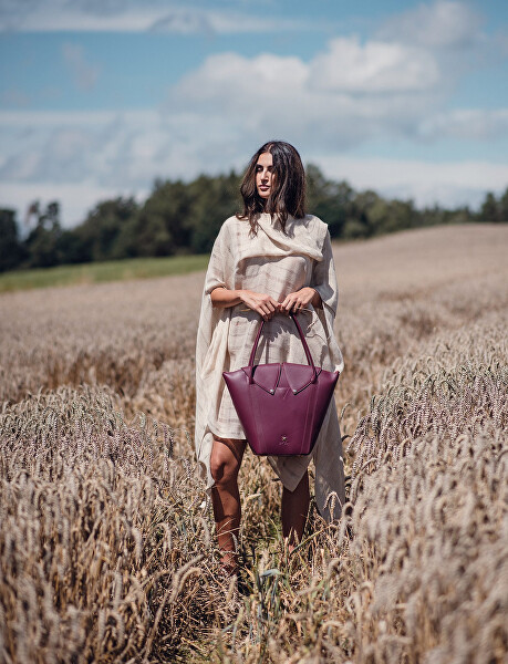 Dámská kožená kabelka Venea Wine