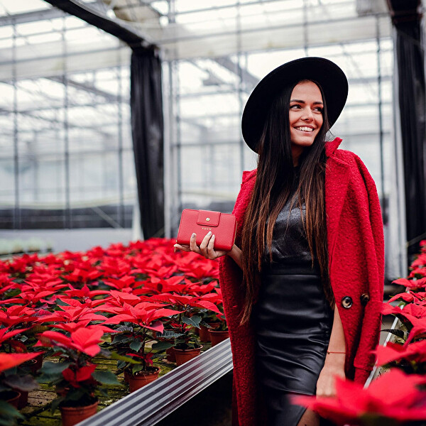 Dámská kožená peněženka Ebba Red