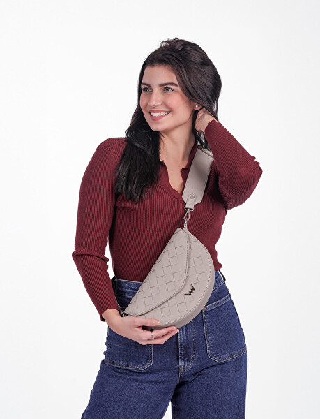 Dámská ledvinka Tricia Intrecciato Beige
