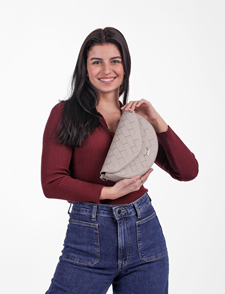 Dámská ledvinka Tricia Intrecciato Beige