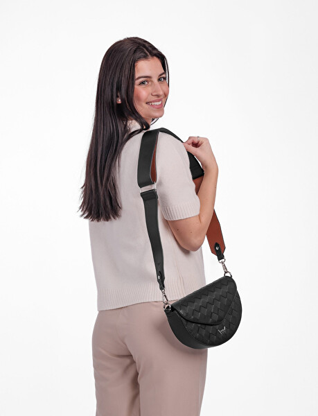 Dámská ledvinka Tricia Intrecciato Black