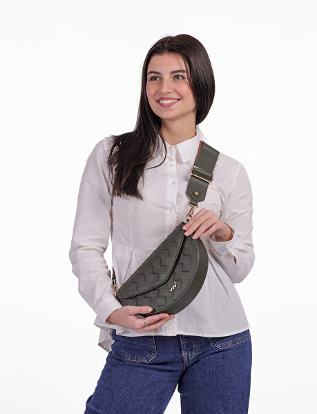 Dámská ledvinka Tricia Intrecciato Olive