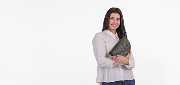 Dámská ledvinka Tricia Intrecciato Olive