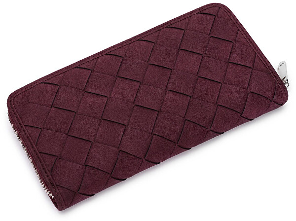 Dámská peněženka Nightie Nicci Intrecciato Wine Red