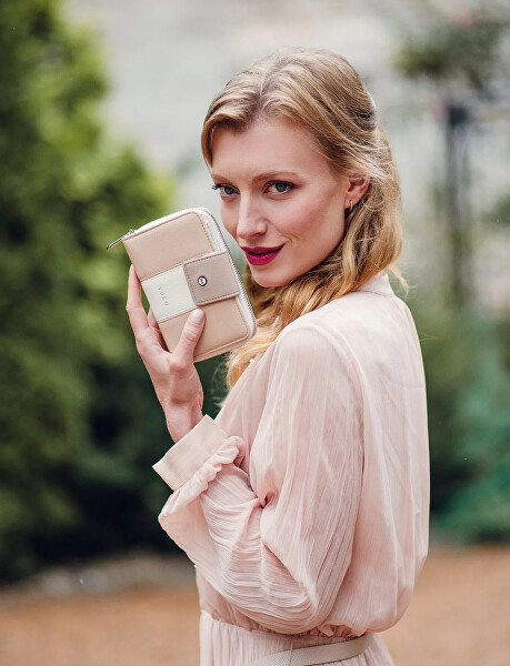 Dámská peněženka Talli Tammy Striped Creme