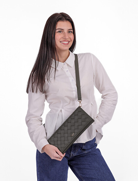 Dámské psaníčko Emeroo Intrecciato Olive