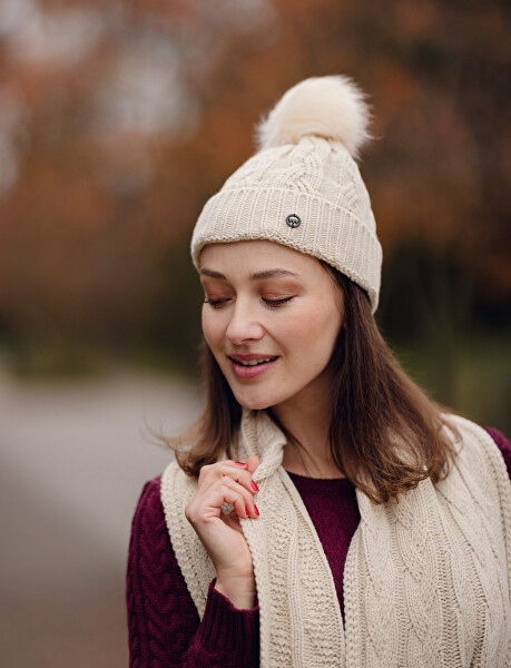 Dámský set - čepice a šála Sheron Set Beige