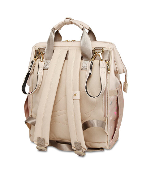 Dámsky batoh Eloa Flowers Beige