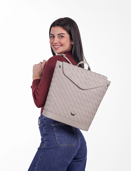 Dámský batoh Joanna Intrecciato Beige