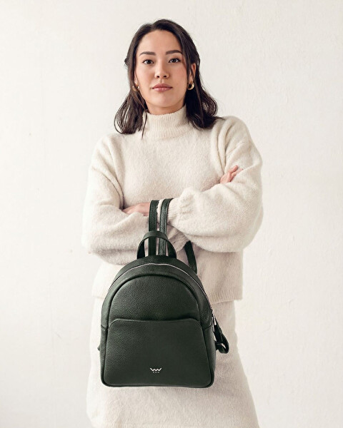 Dámsky kožený batoh Arlen Grace Dark Green